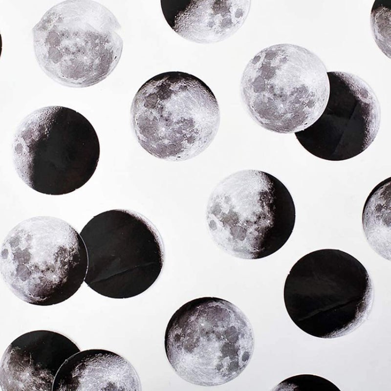 Doraking Mini Size Scrapbooks Stickers Decals, Doraking DIY Decoration Moon Phase 45PCS Stickers for Laptop Scrapbook Suitcase Notebooks Album (Moon Phase) - Image 2